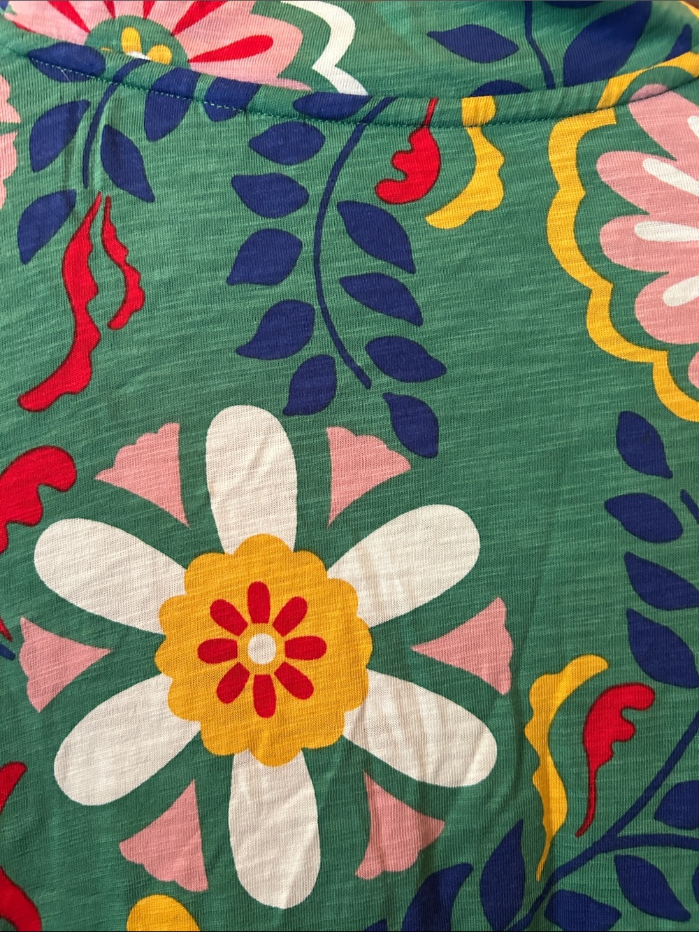 Green Floral Wrap Dress with Belt - Picture 8 of 10